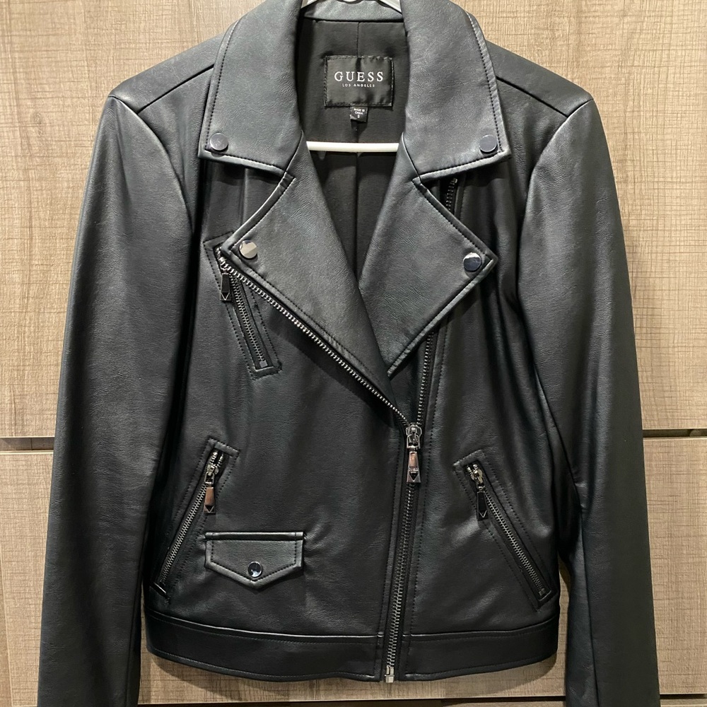 Guess Faux Leather Jacket size S